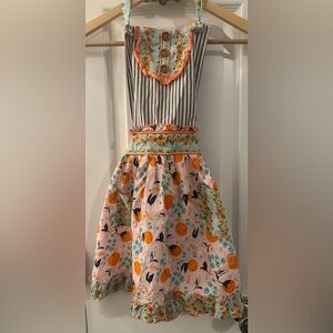 Striped and Floral Kids Dress